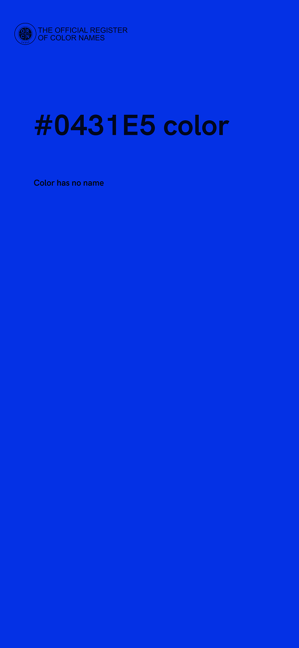 #0431E5 color image