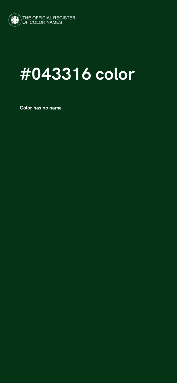 #043316 color image
