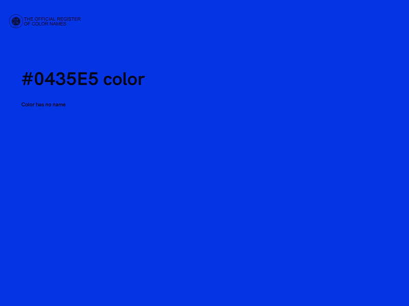 #0435E5 color image