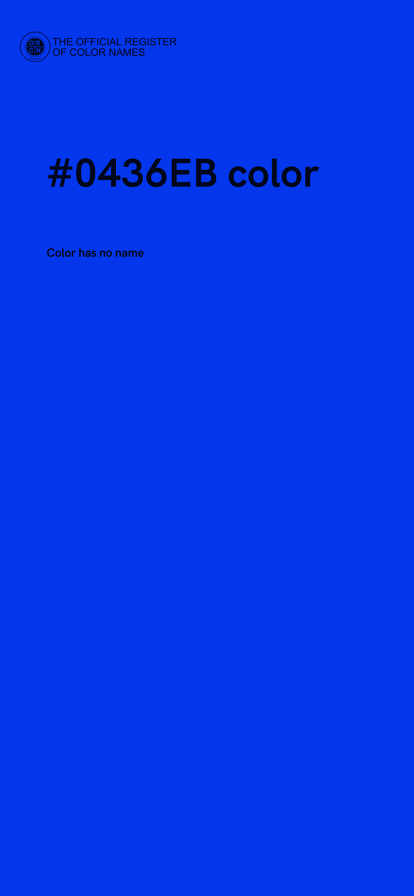 #0436EB color image