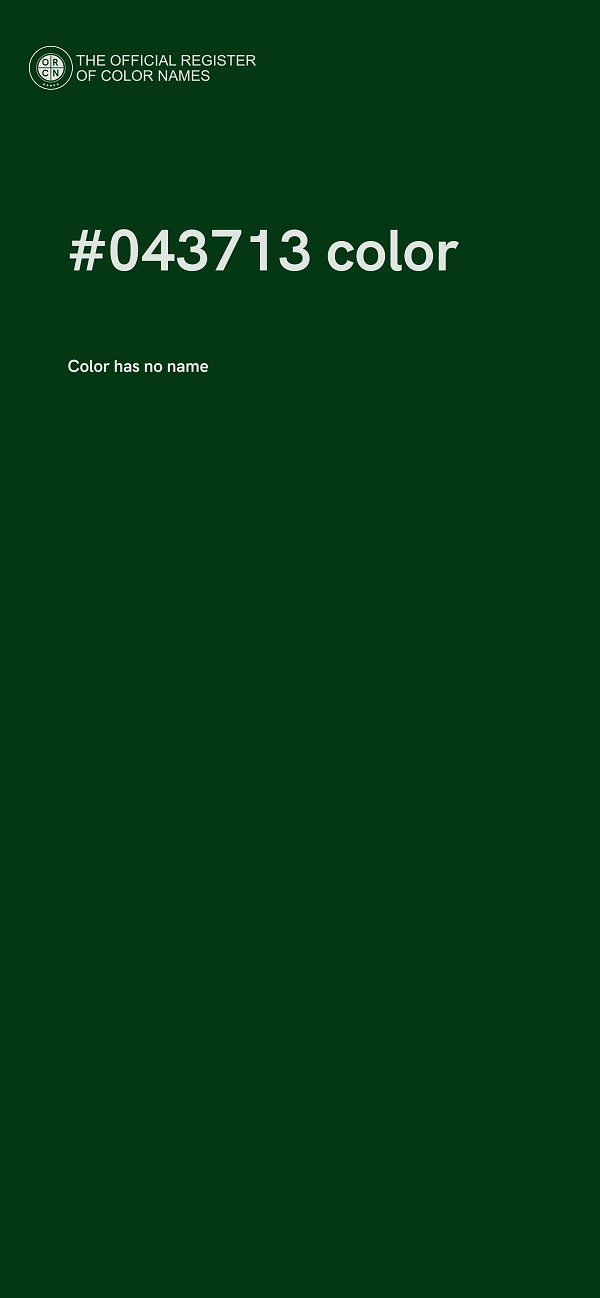 #043713 color image