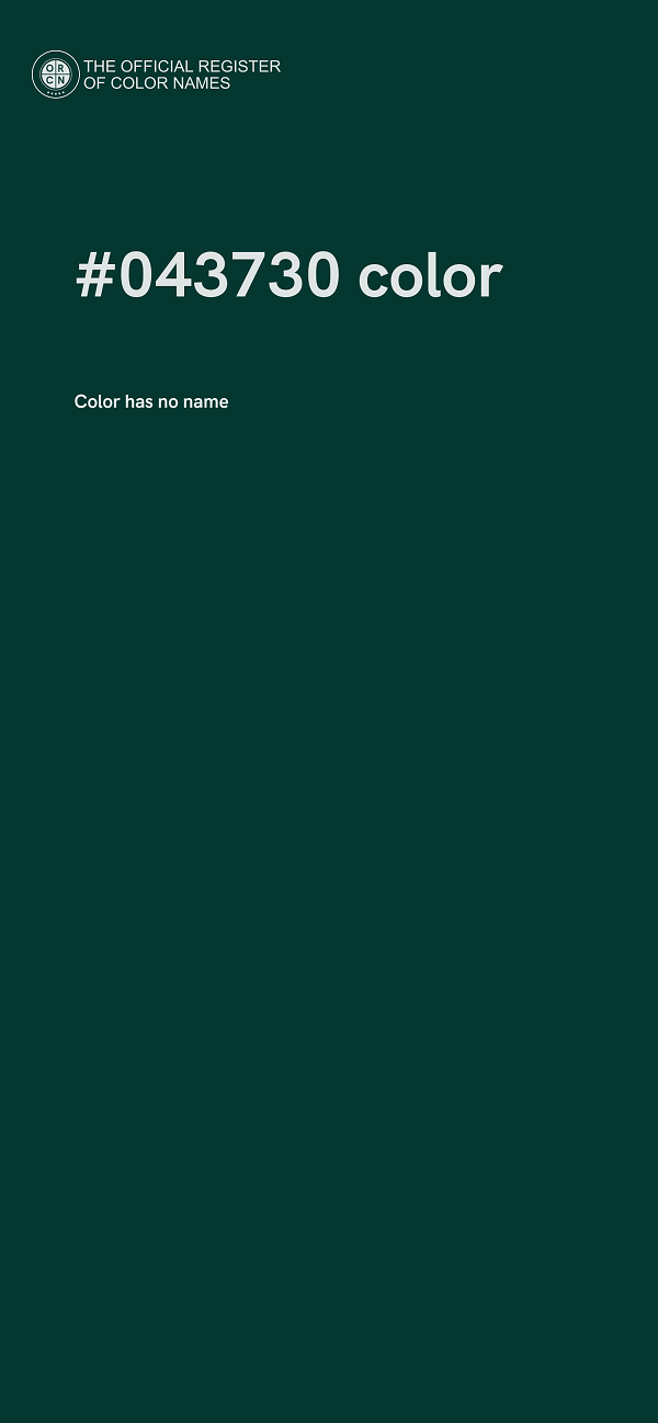 #043730 color image