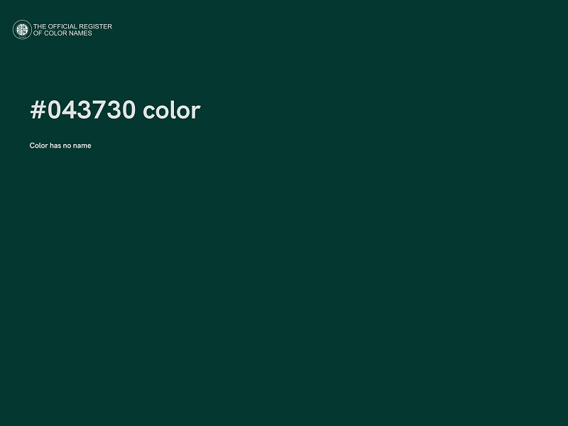 #043730 color image