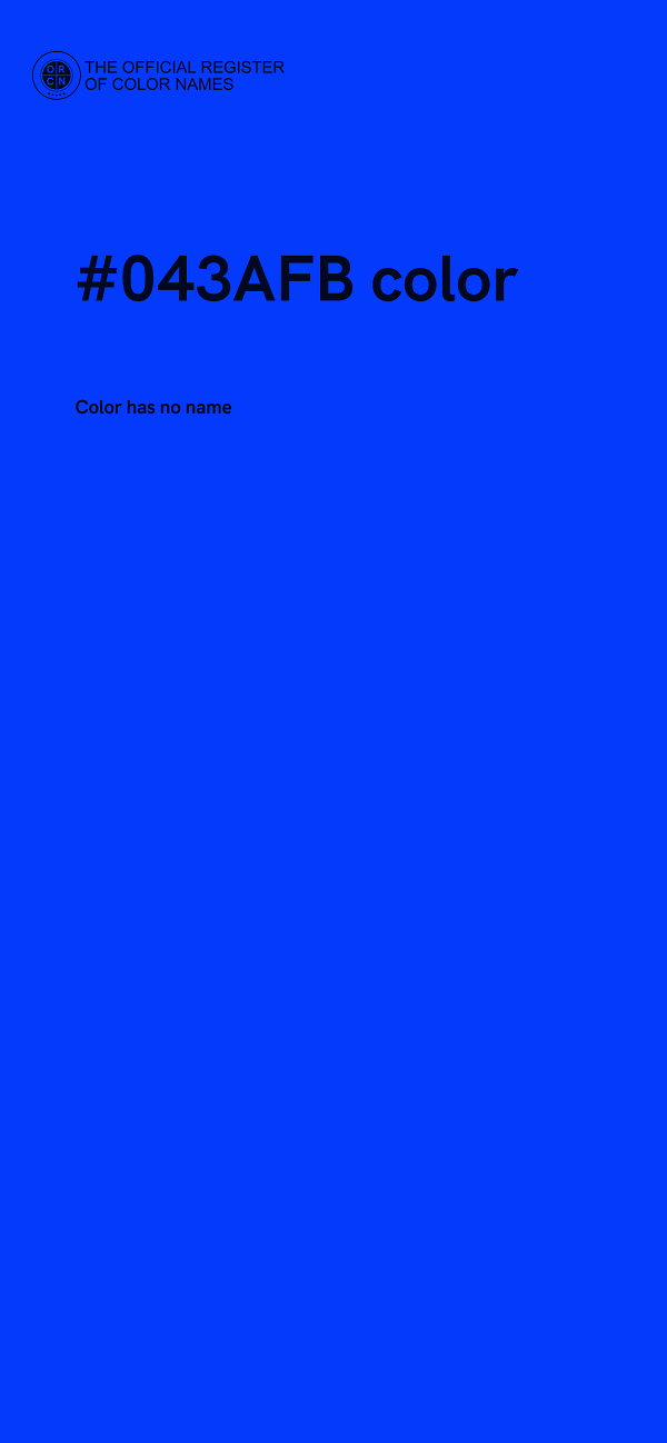 #043AFB color image