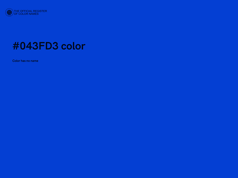 #043FD3 color image