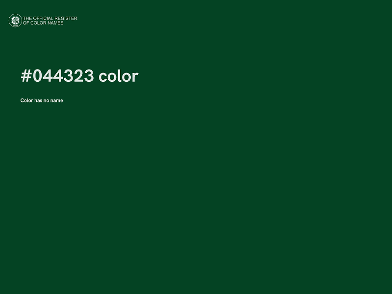 #044323 color image