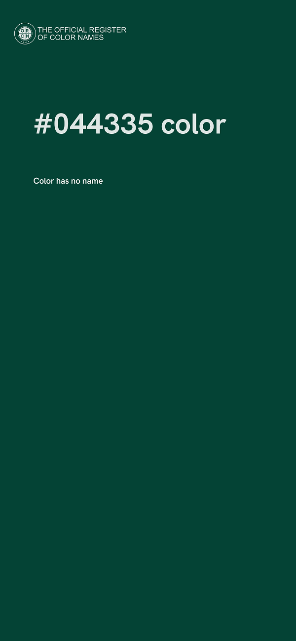 #044335 color image