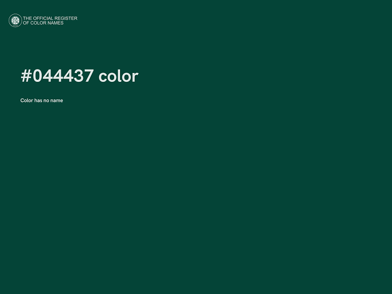 #044437 color image