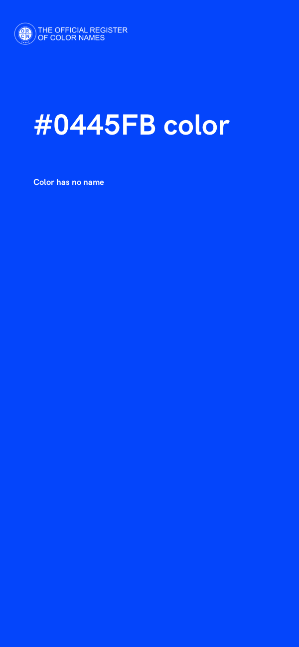 #0445FB color image