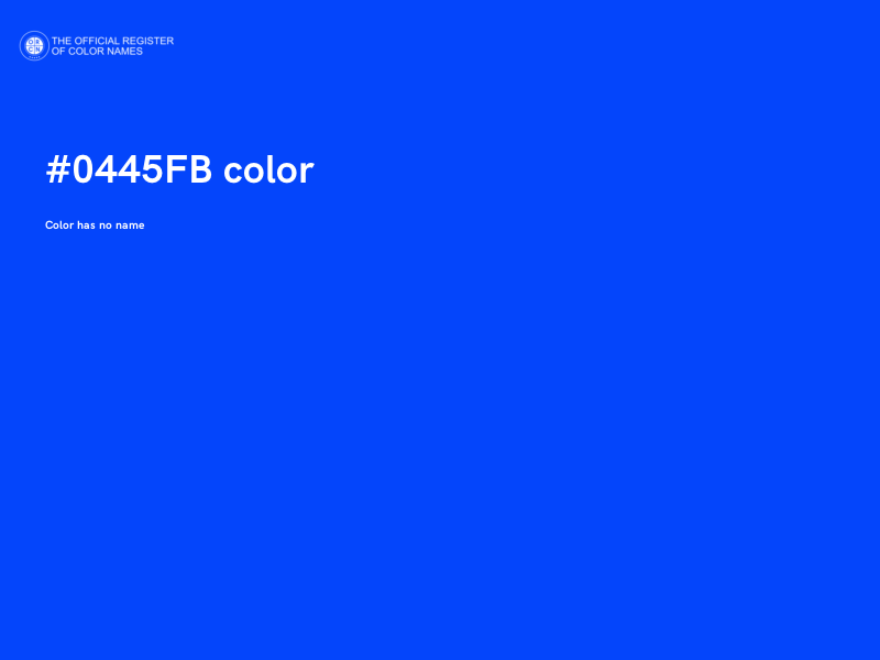#0445FB color image