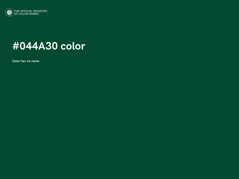 #044A30 color image