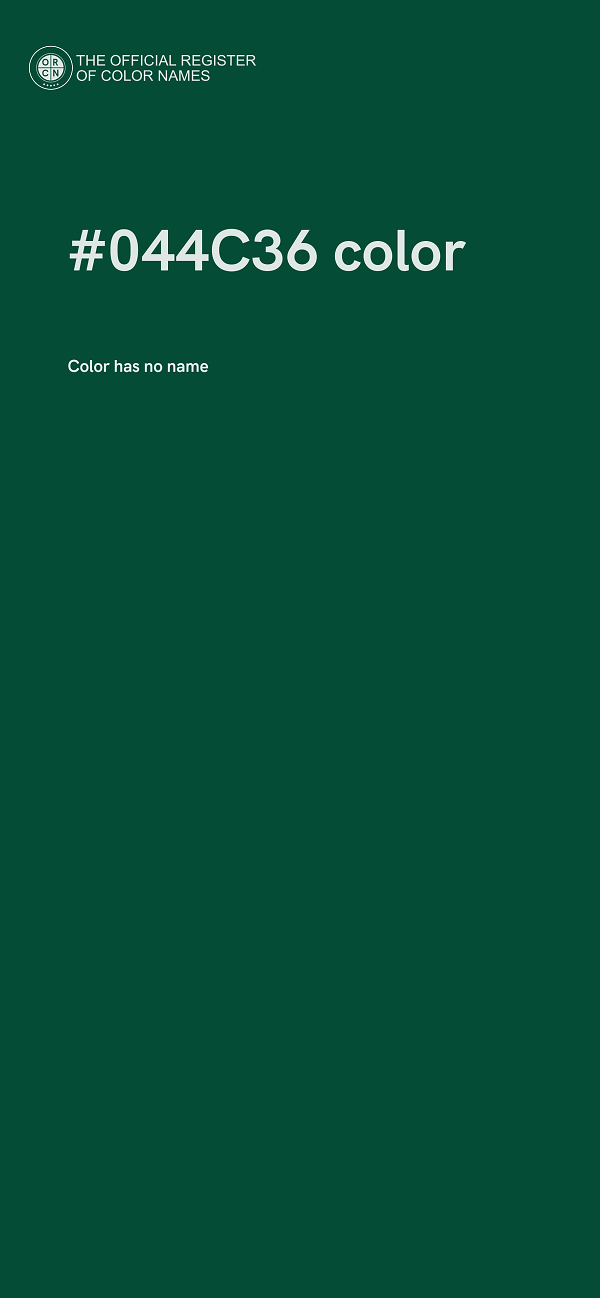 #044C36 color image