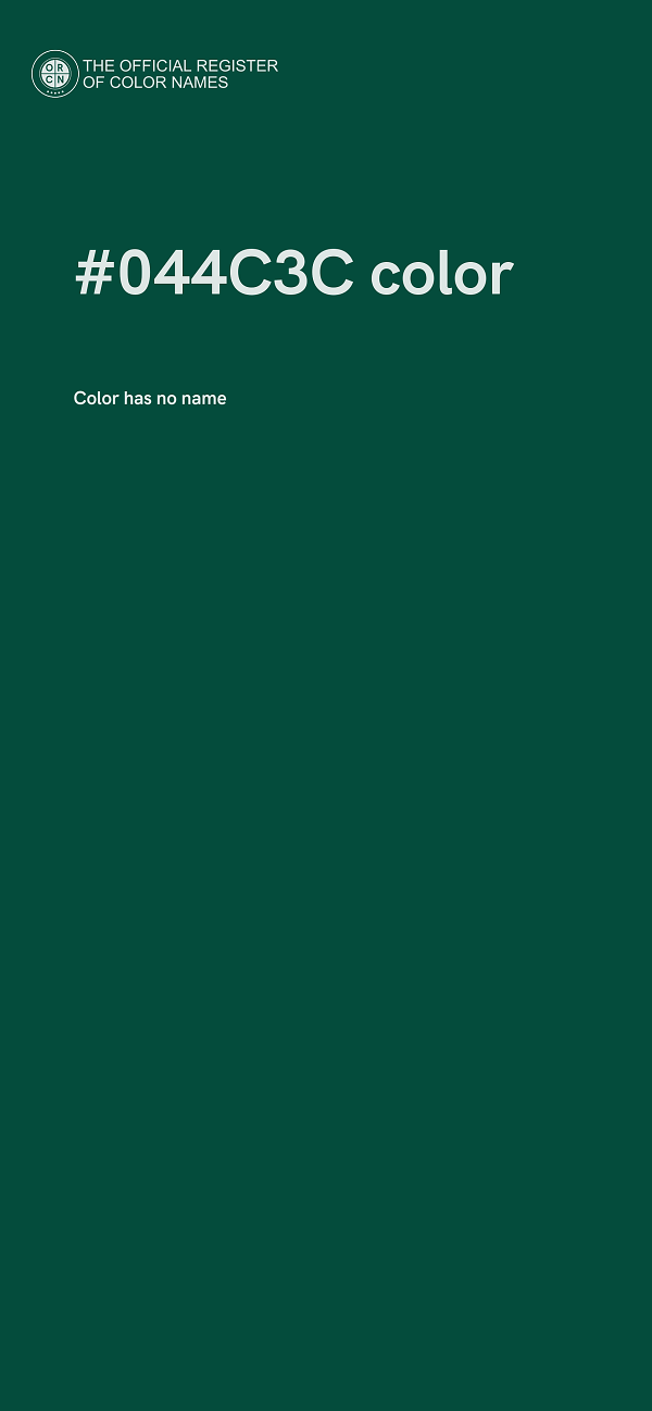 #044C3C color image