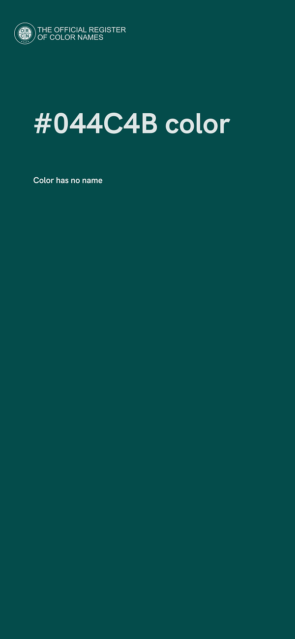 #044C4B color image