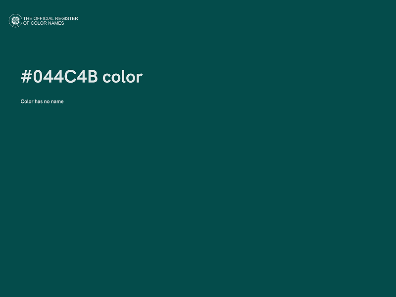 #044C4B color image