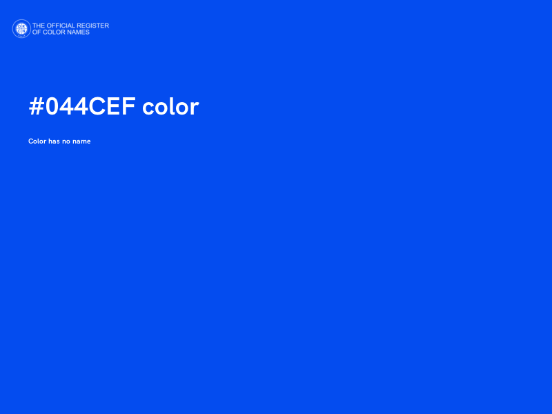 #044CEF color image