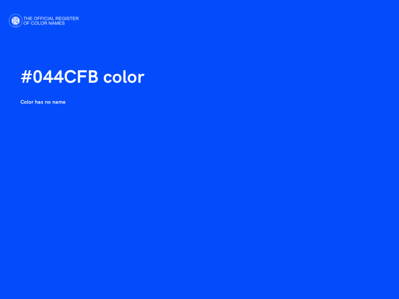 #044CFB color image