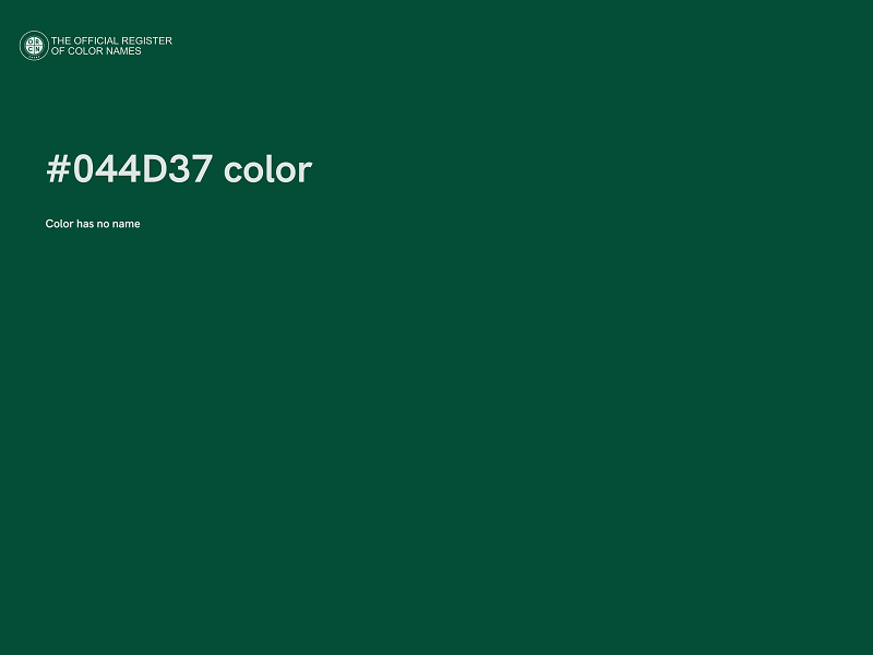 #044D37 color image
