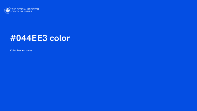 #044EE3 color image