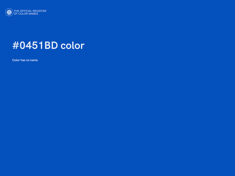 #0451BD color image
