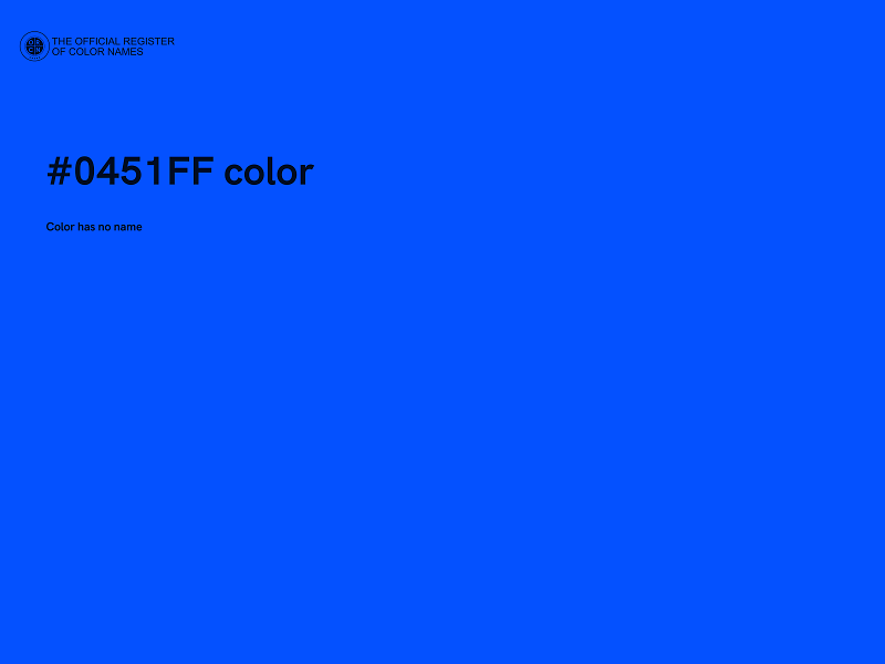#0451FF color image