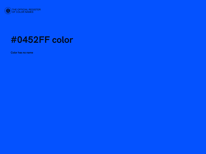 #0452FF color image