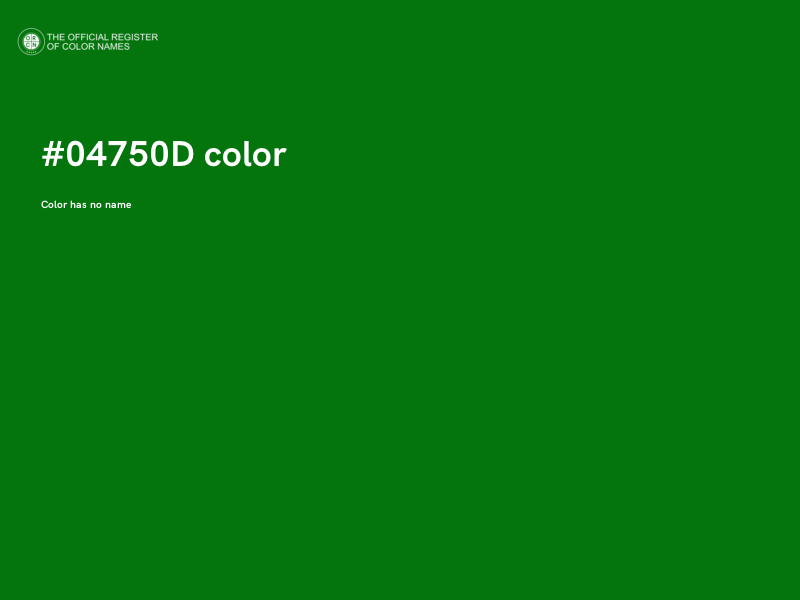 #04750D color image
