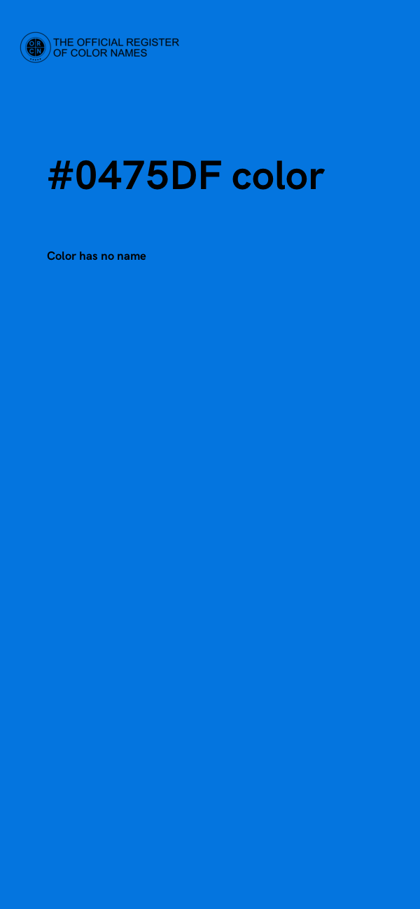 #0475DF color image