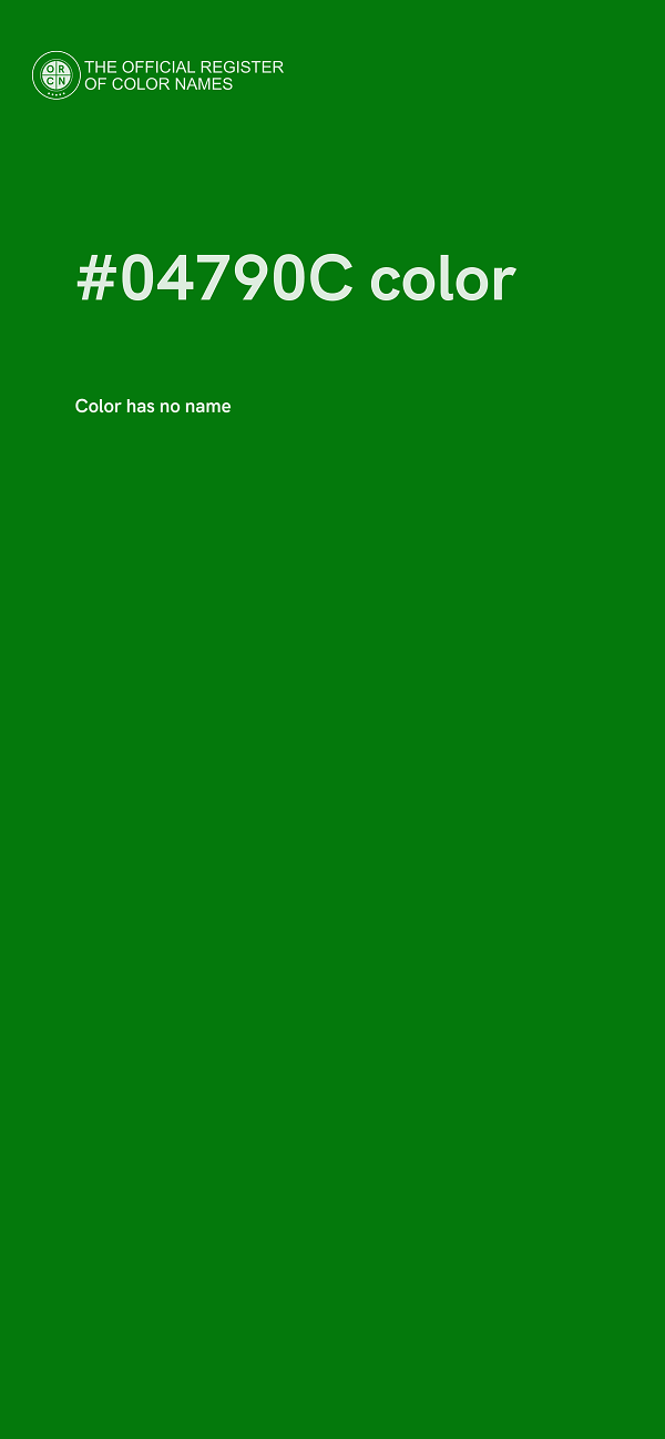 #04790C color image
