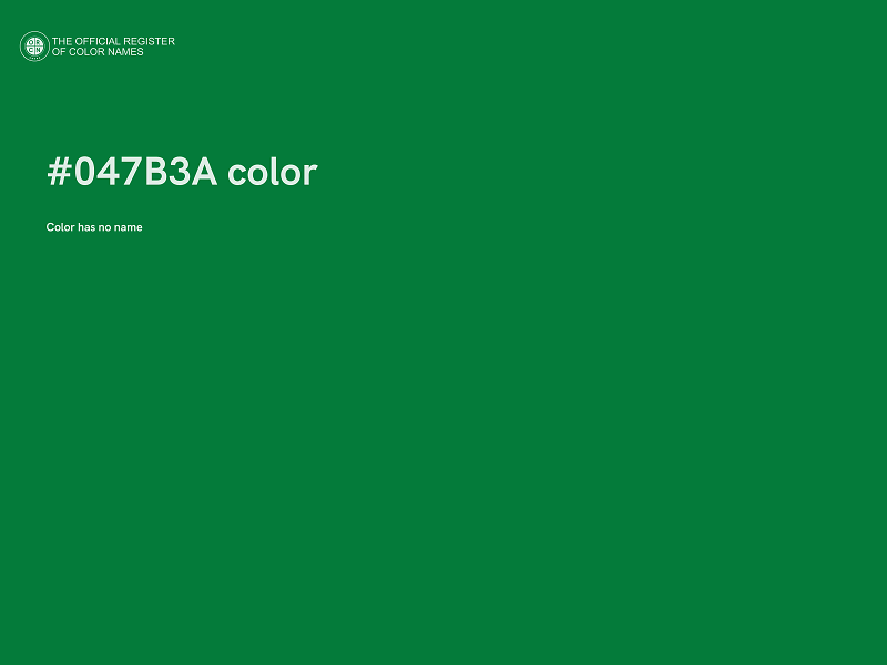 #047B3A color image