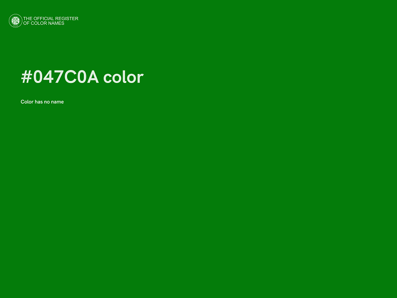 #047C0A color image