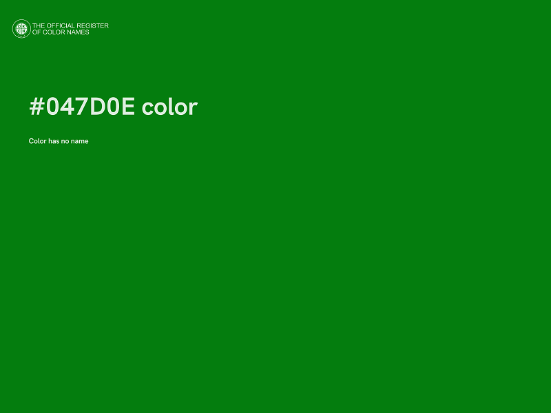 #047D0E color image
