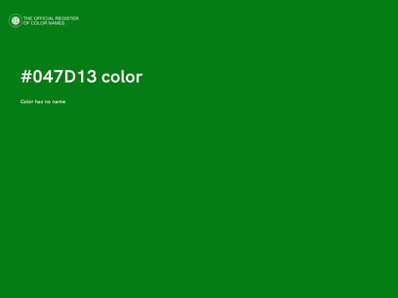 #047D13 color image