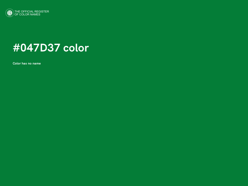 #047D37 color image
