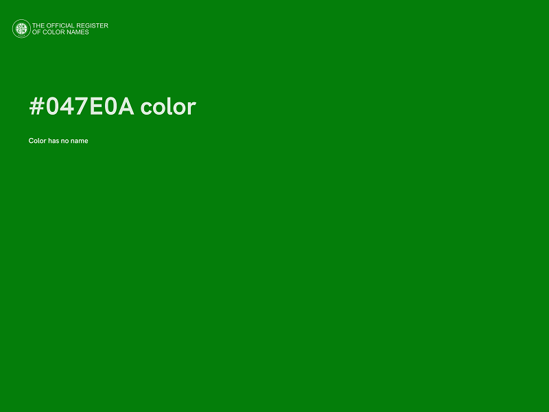 #047E0A color image