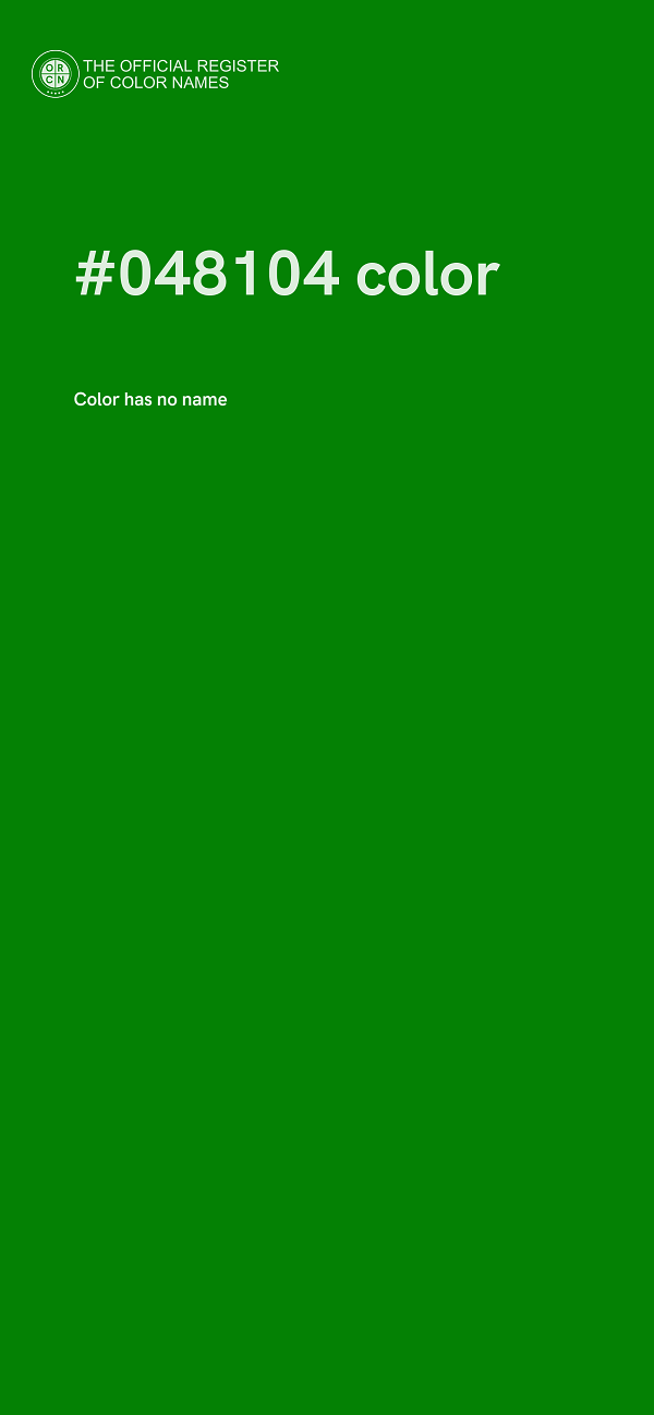 #048104 color image