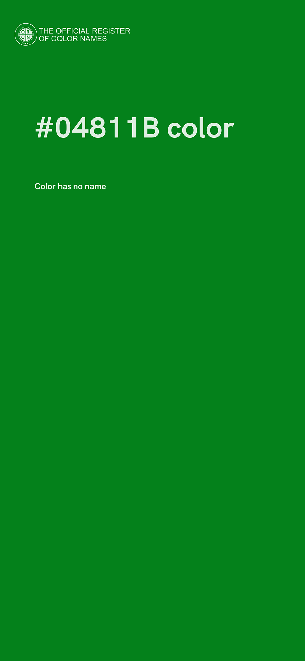 #04811B color image