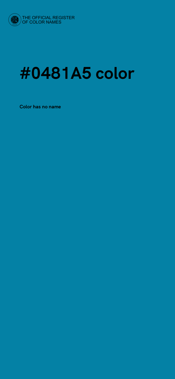 #0481A5 color image