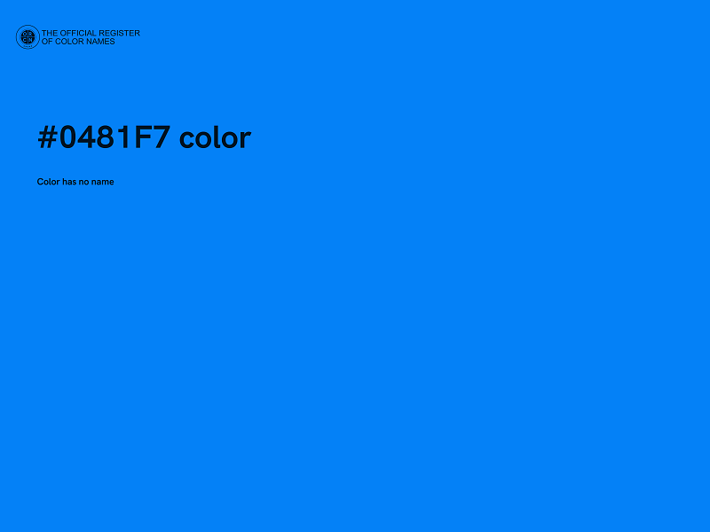 #0481F7 color image