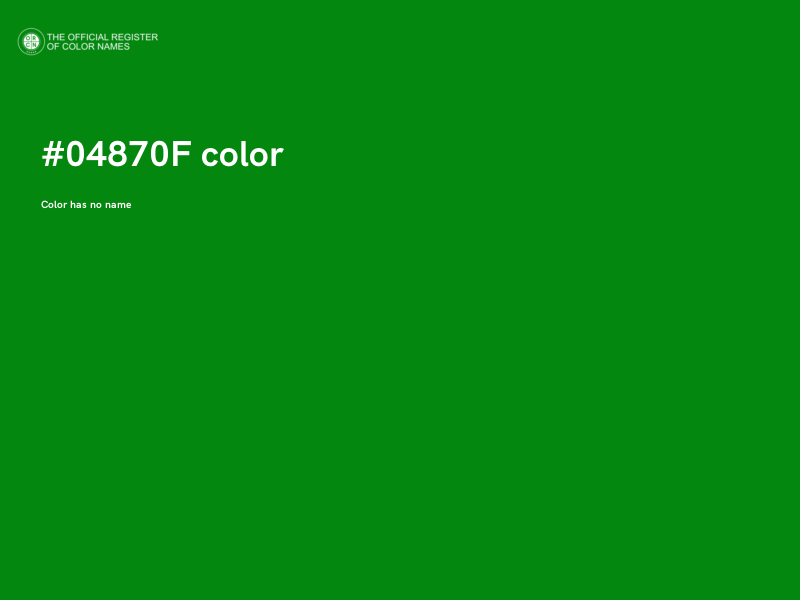 #04870F color image