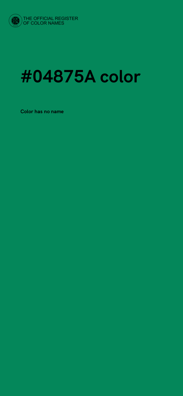 #04875A color image
