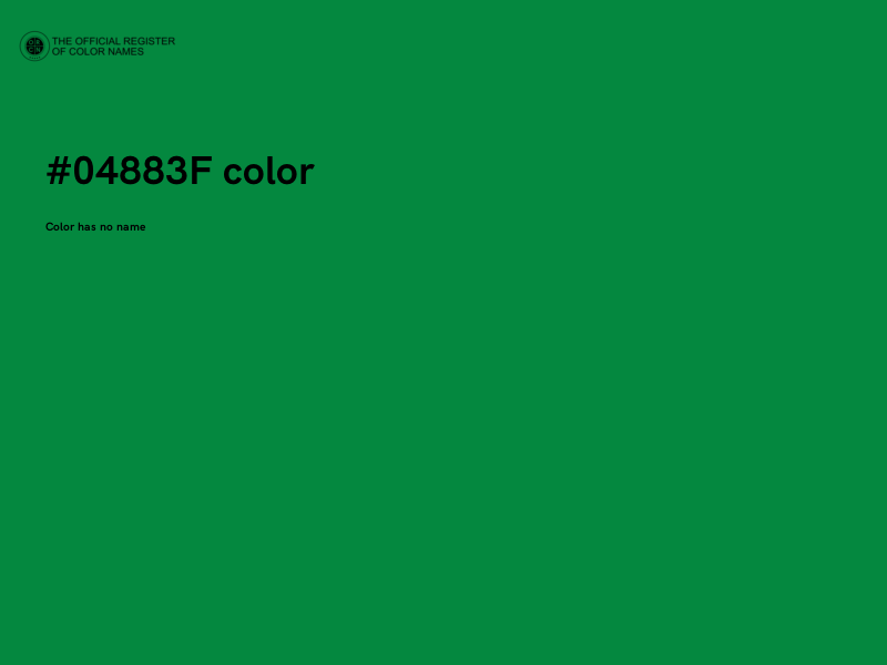 #04883F color image