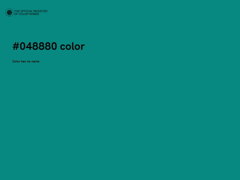 #048880 color image