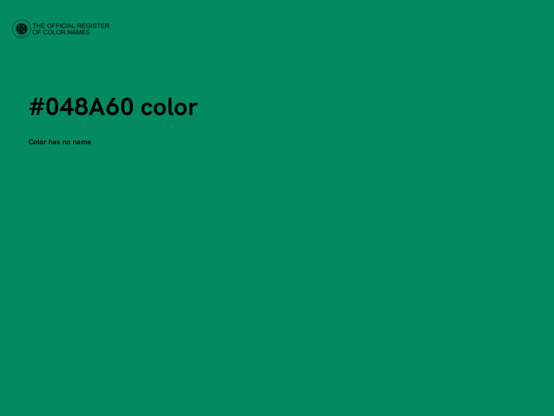 #048A60 color image
