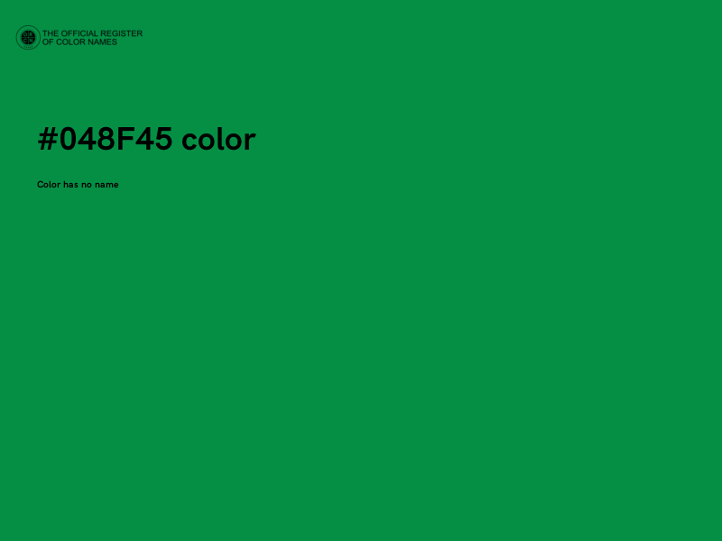 #048F45 color image