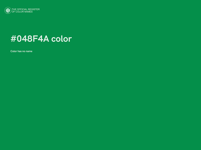 #048F4A color image