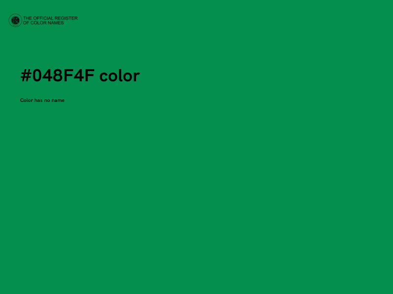 #048F4F color image