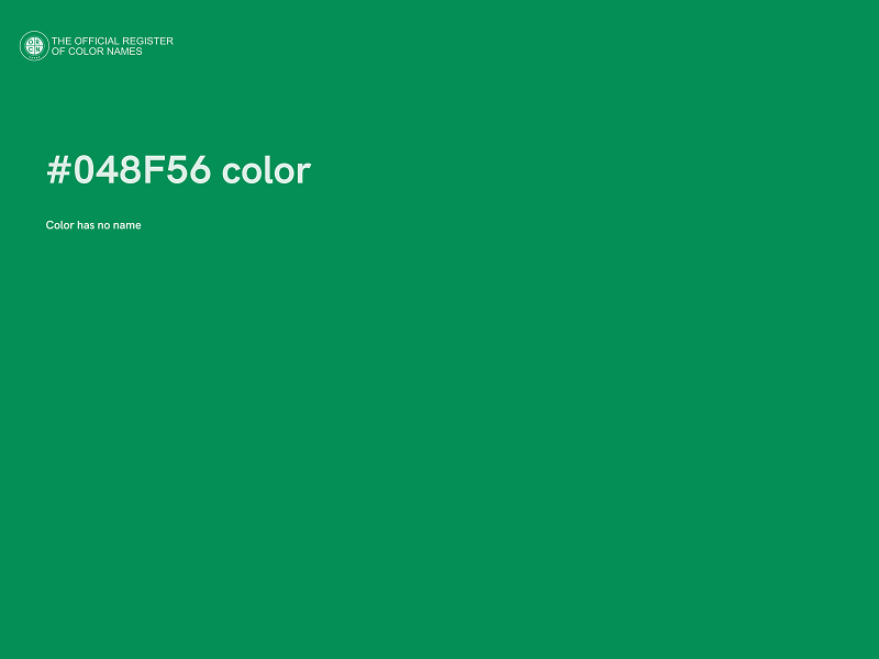 #048F56 color image