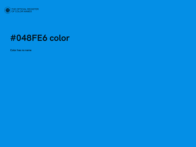 #048FE6 color image