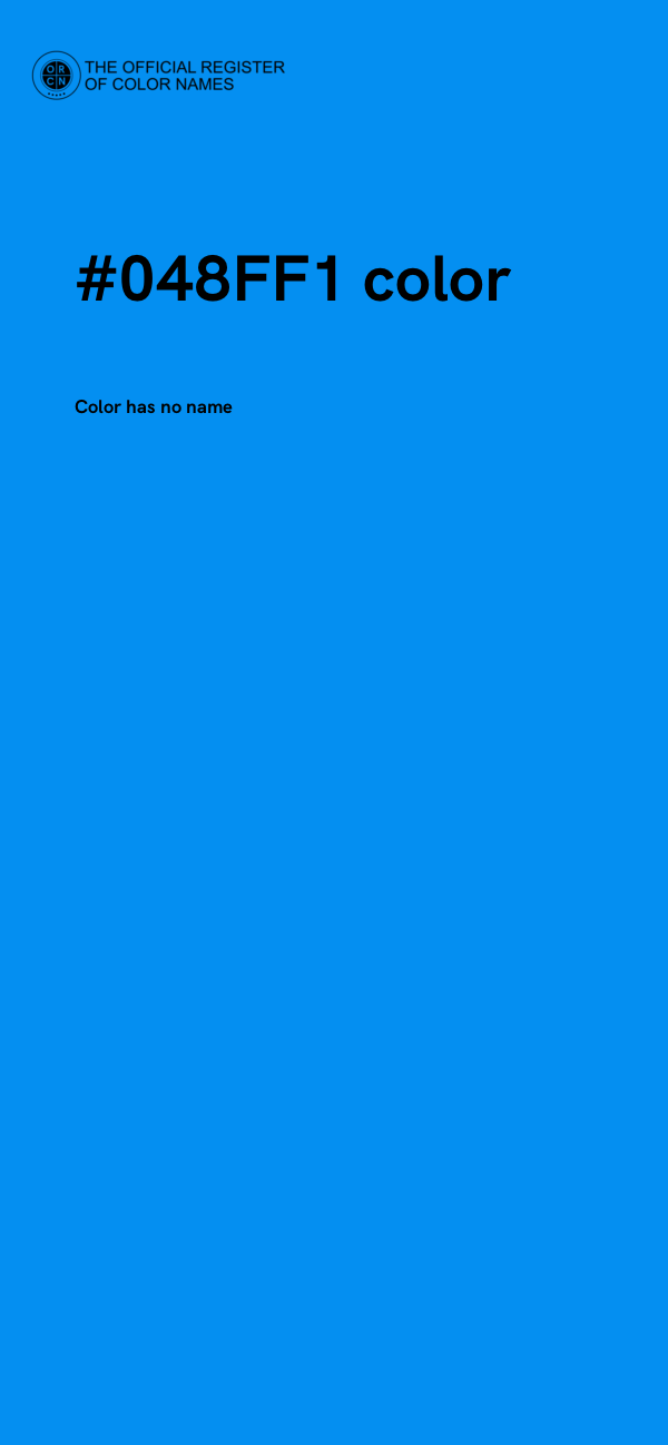#048FF1 color image
